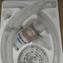 VOLISUN Low Profile Ceiling Fans with Lights and Remote, 19.7in Flush Mount Ceiling Fans with Light, 3000K-6500K Dimmable Fandelier Ceiling Fan, Bladeless Ceiling Fan for Bedroom(White)