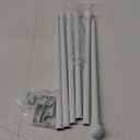Curtain Rods for Windows 48 to 84-92 Inch, White, Stainless Steel Rods for Bedroom, Living Room, Kitchen, Farmhouse, Outdoor