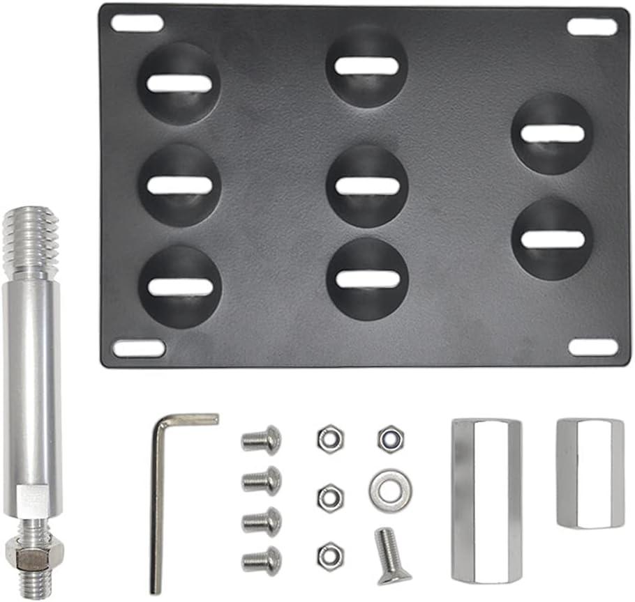 GTP Tow Hook License Plate Mounting Bracket Compatible with Mercedes Benz 08-20 W204 W205 C-Class 10-20 W212 W213 E-Class 10-20 GLK GLC 12-19 W166 ML GLE Class, No Drilling Front Bumper Relocation Kit