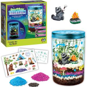Creativity for Kids Grow 'N Glow Terrarium Kit - Educational Science Kits| Easter Basket Stuffers for Kids Gifts for Boys and Girls| Craft and STEM Projects (Ages 6+)