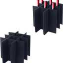 2 Sets Glass Divider Kits for Moving Boxes, Reusable Felt Dividers for Glassware WineBottle Kitchen Dish Packing, Fit Boxes About 16 x 12 x 12 inches