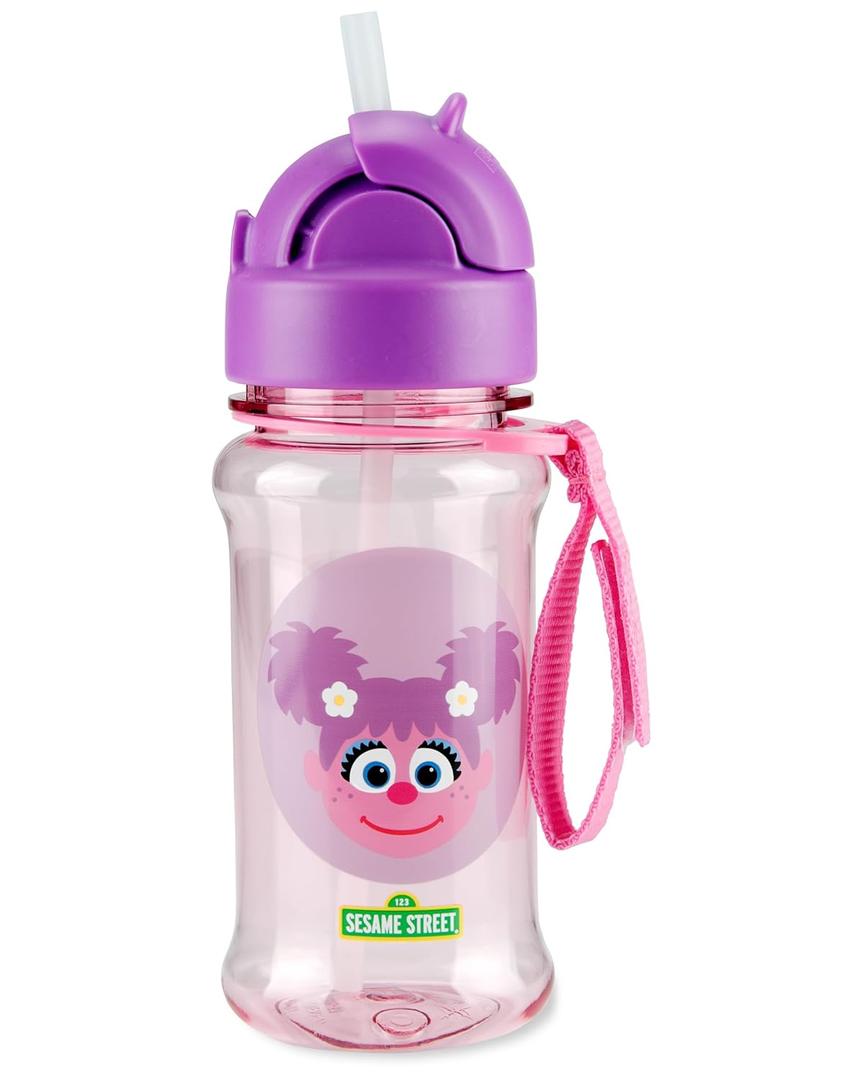 Skip Hop x Sesame Street Toddler Sippy Cup with Straw, Straw Bottle, 12 oz, Abby Cadabby