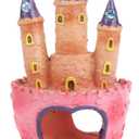 3D Resin Aquarium Decoration Castle  Cartoon Fish Tank Ornament, Non-Toxic Safe for Freshwater/Saltwater Tanks, Colorful Design, Enhances Underwater Environment (Multicolor)