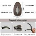 3PCS Large Lay Flat Claw Clips for Women - Strong Hold Anti-Slip, Versatile Solid Colors Fit Thin & Thick Hair(A1)