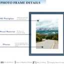 2 x 11x14 Picture Frame with 8x10 Mat Navy Blue, Display 8x10 with Mat or 11x14 Without Mat, Wood 11 by 14 Photo Frame, 11 x 14 Frame for Wall Hanging Display, Navy Blue