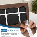 Sofa Cover Stretching Skid,1 Cushion Cover, Brown