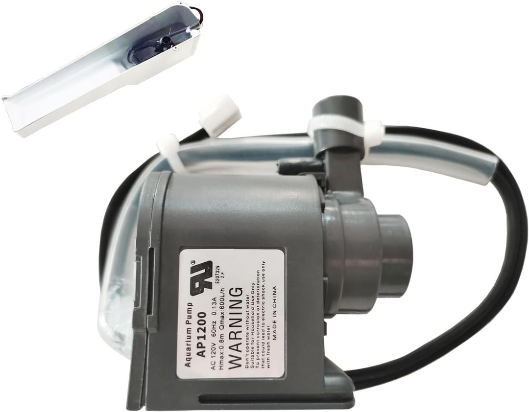 AP1200 AC120V Commercial Large Flow Water Pump Compatible with HZB-30F,HZB-38F,HZB-32,HZB-45,HZB-65,HZB-90,HZB-120,HZB-160 Ice Maker,Small-sized Circulating Submersible Pump,60Hz 0.13A, Hmax: 0.8m