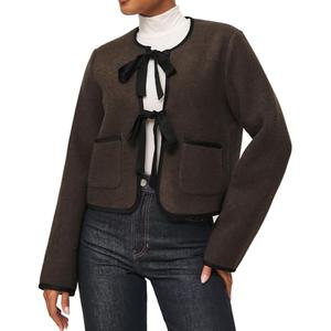 YEXPINE Women's Tie Front Jacket Small