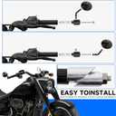 Universal Black Motorcycle Aluminum Rearview Side Mirrors 7/8" Bar End For Cafe Racer Bobber Cruiser Scooter