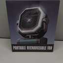 Battery Powered Fan - 9-Inch Rechargeable Fan Portable, 24000mAh(60Hrs) Camping Fans for Tent, Auto Oscillation Cordless, Tent Fans for Camping with Remote/light, 4 Speeds, 4 Timing, Outdoor (20000mAh-Orange)