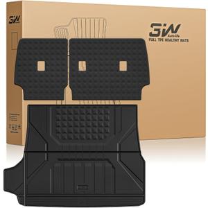 3W Cargo Mat for Toyota 4Runner 2025 2026 SR5/TRD/Limited Non-Hybrid | All Weather TPE Custom Fit Trunk Mat & Backrest Mat, 5-Seat 6th Gen, Not For Hybrid