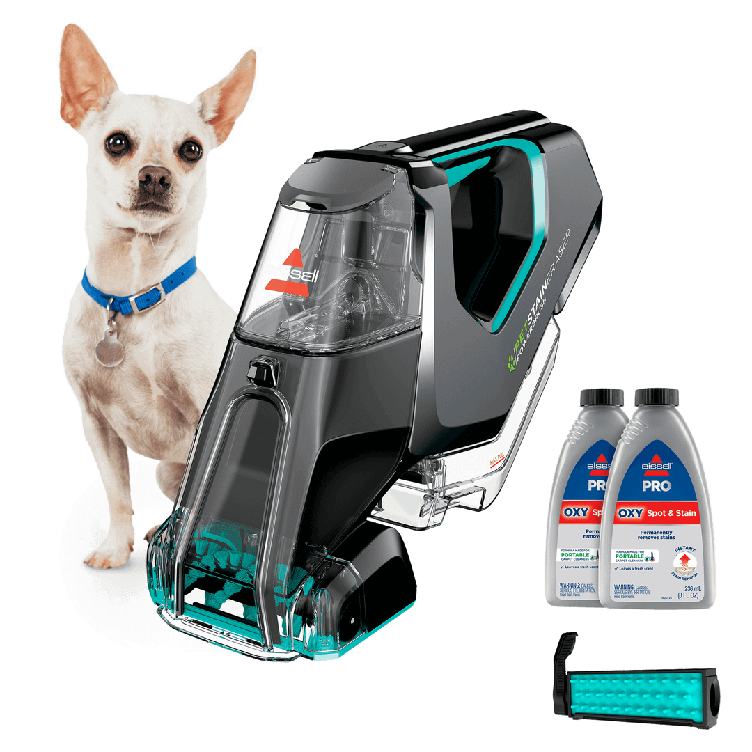 BISSELL - Portable Carpet Cleaner - Pet Stain Eraser PowerBrush - Handheld - Grab and Go Cordless Convenience with Powerful Motorized Brush, Purple, 2846D