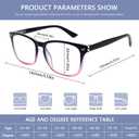 3 Pack Progressive Multifocal Reading Glasses for Women Men Blue Light Blocking Computer Glasses Spring Hinge Readers(3 Mix C3, 1.25)