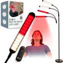 LifePro Red Light Therapy Lamp & Reading Lamp - 850nm & 660nm Near Infrared and Red Light Therapy for Body -108/216 LED - Lumaglow Multi-Mode Single/Dual Head Design- Wellness and Focused Reading (8.66 x 75.59 inches)