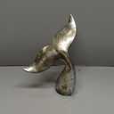 Deco 79 Polystone Whale Decorative Sculpture Home Decor Statue with Copper Distressing, Accent Figurine 14" x 7" x 16", Silver