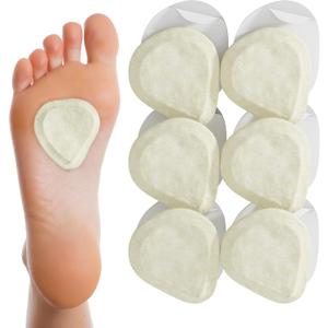 Metatarsal Felt Foot Pad Skived Cut (1/4" Thick) - Made in USA - Felt Metatarsal Pads for Women and Men - Ball of Foot Cushion - 6 Pairs (12 Pieces)