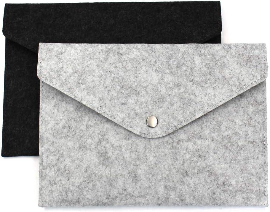 2 Pack of A5 File Folders Felt Folder Expanding Document Folder Portable Felt Holder Documents Folders Briefcase Bag