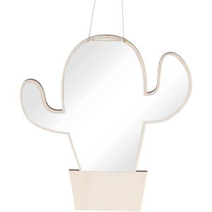 Beaupretty Small Mirror Cactus Mirror Safe Wooden