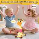 Emoin Dancing Talking Giraffe Baby Toy, Adjustable Volume Baby Giraffe Toys Singing 10 Children's Songs Singing Mimicking Recording Repeating What You Say for Toddlers