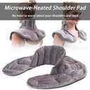 Microwavable Heating Pad for Neck and Shoulders Weighted Warmer Wrap with Moist Heat, Hot & Cold Compress for Pain Relie