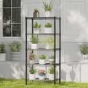 DUMOS 5-Tier Metal Wire Storage Shelves, Adjustable Standing Storage Rack Shelf, Heavy Duty Steel Shelving Unit Organizers for Kitchen Bathroom Pantry Garage, 23.2" Wx13.4 Dx59.8 H, Black