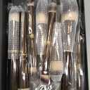 MAANGE 20 Pcs Makeup Brushes with Gift Box, Double-End Multi-functional Makeup Brushes for Blending Liquid Powder Concealer Cream Blush Buffe,CoffeeBrown