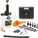 FOUR UNCLES 3L Transmission Fluid Pump - Manual Fluid Transfer Pump with 13 pcs Metal ATF Adapters for Automotive Use, Transmission Fluid Transfer Pump kit