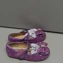 Hehainom Girls Dress Shoes Toddler Little Kid Rainestone Bow Flower Girl Shoes School Wedding Party Flats (Purple Sequin, 10 Toddler)