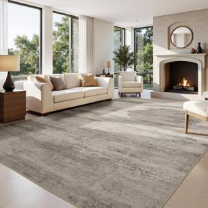 Joydeco 8x10 Area Rugs for Living Room, Non Slip Modern Abstract Machine Washable Rug, Low Pile Stain Resistant Non-Shedding Thin Carpet for Bedroom, Dining Room, Home Office Decor, Pet Child Friendly