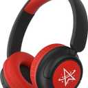 iClever BTH22 Kids Bluetooth Headphones, 60H Play Time, 74/85 dBA Safe Volume, Bluetooth 5.4, USB C, Over Ear Kids Headphones Wireless with Mic AUX Cord for iPad/Tablet/Travel/School, Red/Black