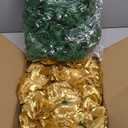 108pcs Roses Head Flowers with Stem - Emerald Green Gold Artificial Flowers Rose Bulk - Silk Rose Fake Flower for Wedding Bouquet Decor DIY Baby Shower Centerpieces St Patrick's Day Decoration