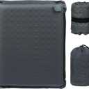 REDCAMP Inflatable Stadium Seat Cushion, Self-Inflating Memory Foam Airplane Seat Cushion, Portable Lightweight Camping Sitting Pad for Travel, Hiking Outdoor Activities (Gray)