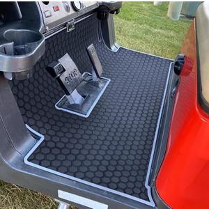 Golf Cart Floor Liner Mat Full Coverage Custom Fit for 2 and 2+2 Club Car Models Precedent 2004-2025/Onward & Tempo (2017-2025)/Villager & V4L (2019-2025 (Grey)