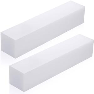 Landical UHMW Tapping Block Rectangular Ultra High Molecular Weight Polyethylene Solid Plastic Blocks for Machining Engineering Flooring Home DIY Projects(12" x 2.4" x 2.4", 2 Pcs)