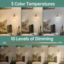 Vintage Battery Operated Wall Sconce, Rechargeable Battery Powered Wall Sconces with Remote Control, Wireless Dimmable LED Light for Bedside Indoor Living Room (Amber Lily)