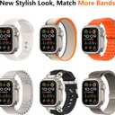 amBand for Apple Watch Series 11 10 46mm Metal Case Men, W1 Rugged Protective Bumper [Turn iWatch into Ultra 3/2/1 Look] with Back Cover, Upgrade Conversion Kit Stylish Protector - Natural Titanium