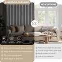 ANRODUO Rod Pocket and Back Tab Pleated Blackout Curtains with Hooks, Rings, White Curtains 54 Inches Long 2 Panels, Thermal Insulated Room Darkening Living Room Bedroom Curtain, 42x54 Inches