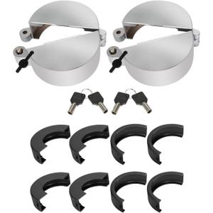 2 Pcs Upgrade Semi Truck Locking Fuel Cap Cover, Truck Fuel Tank Cap Lock with 4 Keys, Fit for Kenworth, International, Mack, Volvo