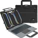 Nillkin Carry Go Keyboard Case for iPad Pro 13 inch (M5, 2025/M4,2024) with Handle, Rugged Case with Detachable Keyboard for iPad Pro 13", Magic Trackpad, 7 Colors Backlit, Portrait/Landscape, Black