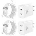 iPhone 17 16 15 Charger Fast Charging, 45W Dual USB C Phone Charger Block with 10FT Long Type C Cable Cord for Apple iPhone 17/Pro/Pro Max/17 Air/16 Pro/16 Pro Max/15 Plus/15 Pro/iPad/S26 Ultra/S25