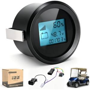 10L0L Golf Cart Battery Meter for EZGO RXV 2008-up Electric 48V Vehicles,State of Charge Meter Indicator,OEM# 612314 610583 604015 610191