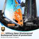 + Military-Grade Tempered Glass for iPhone 16 Pro Max Screen Protector [  &  ] Shatterproof Uncrackable, Easy Install, Bubble Free, 2 Pack (Clear)