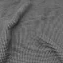 POLYTE Microfiber Oversize Quick Dry Lint Free Bath Towel, 60 x 30 in, 4 Pack (Gray, Waffle Weave)