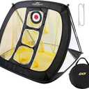 PodiuMax Chipping Net, Pop Up Golf Nets for Backyard Driving Real Golf Balls, Indoor & Outdoor Practice Net for Accuracy Short Game, 14" L x 25" W x 25" H