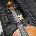 ADM 3/4 Size Wood Violin Set for Kids Teens Students Adults Beginner Acoustic Violin Matte Fiddle Starter Kit with Hard Case, Rosin, Shoulder Rest, Bow, Clip-on Tuner and Fingerboard Sticker