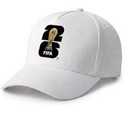 Official FIFA World Cup Licensed Baseball Cap, Adjustable Cotton Baseball Caps for Men Women, Soccer Fan Merchandise,Breathable Hat White