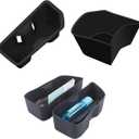 4PCS for 2024 2025 Toyot-a Grand Highlander Rear Car Door Container Silica Gel Pad and Center Console Front&Small Cup Holder Inserts Handle Storage Slot Pad Internal Modification Accessories