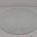 36"Heavy-Duty Lazy Susan Turntable - 1/3" Extra-Thick Tempered Glass - Silent & Smooth Swivel for Large Dining Tables, Centerpiece