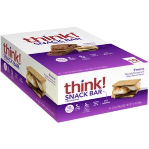 think! Protein Bars with Chicory Root for Fiber Snack Bars, 1.4 Oz