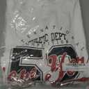 2 x QJQ Women's Letter Graphic Tshirts Cherry Car Short Sleeve Crewneck Tees Casual Summer Trendy Vintage Drop Shoulder Tops White Number X-Small (White, XS)
